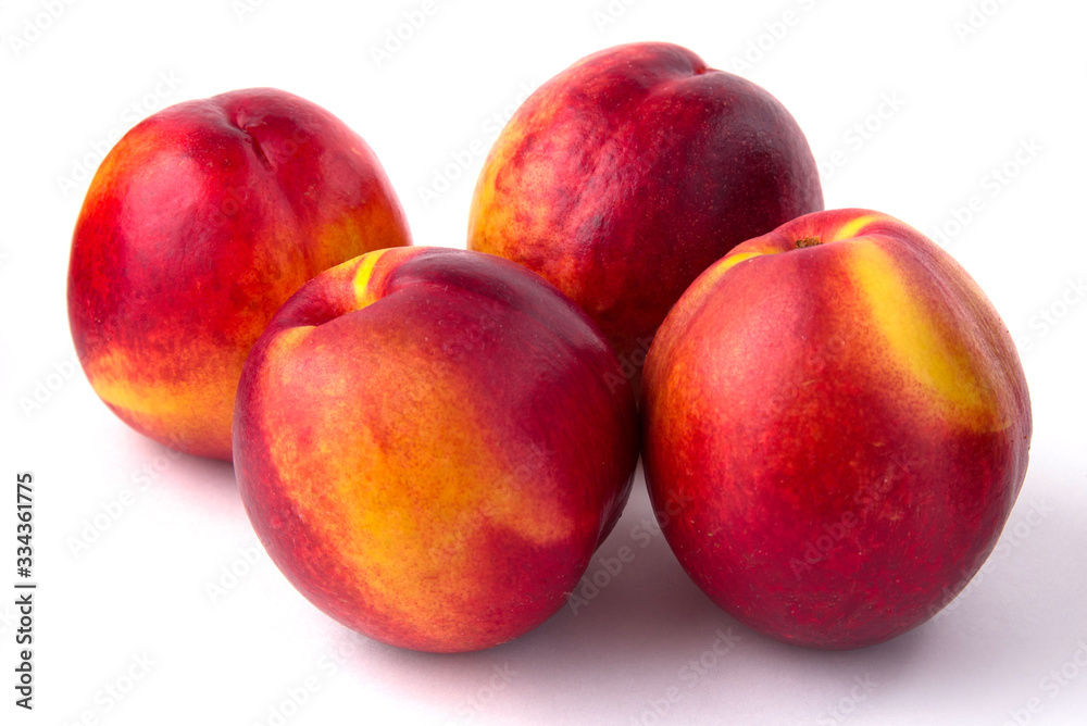 nectarines on a white background in isolation nectarines on a white background in isolation