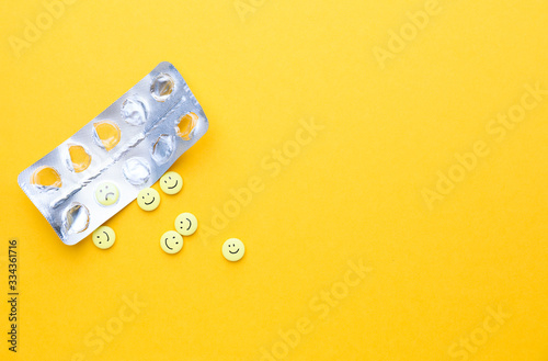 Blister pack and pills with...