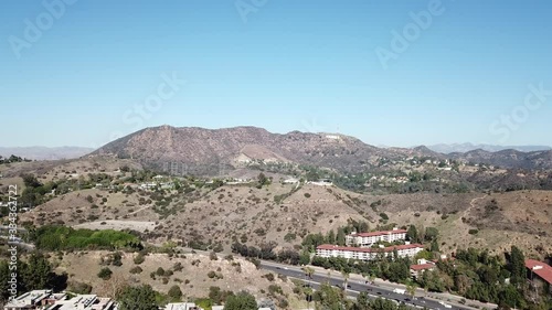 Static shot of hollywood hills.