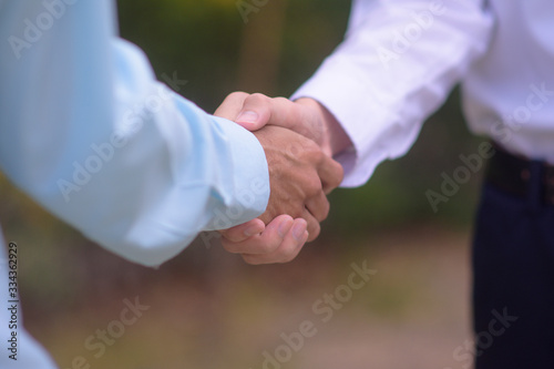 Businessman shake hands agreement business marketing project,Hand shake contract