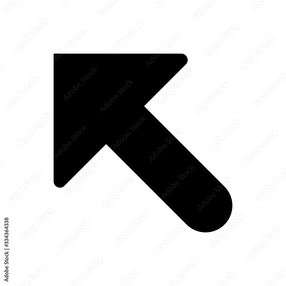 Diagonal Arrow Glyph Icon Vector Diagonal Arrow Glyph Icon Vector