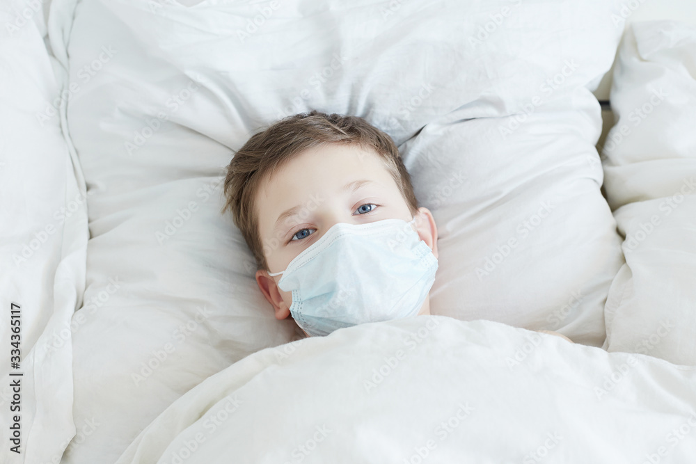 Little boy in Mask. Epidemic concept. Coronavirus Little boy in Mask. Epidemic concept. Coronavirus