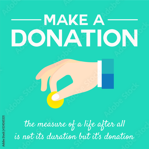 Make a donation poster design - VECTOR photo