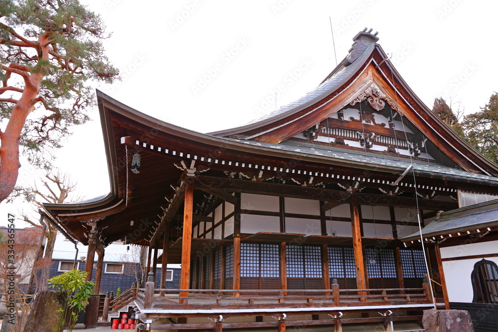 The small town`s historic ancient Japanese temple of Hida Furukawa town, Gifu. Japan. The small town`s historic ancient Japanese temple of Hida Furukawa town, Gifu. Japan.
