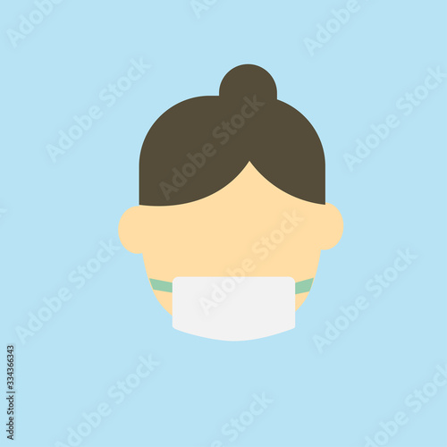 Face mask. Surgical mask. Procedure mask. For doctors, nurses and people. 