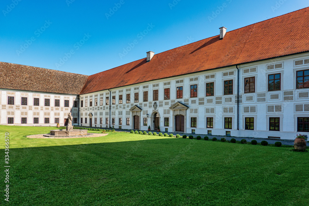 Wessobrunn Abbey, a Benedictine monastery near Weilheim in Bavaria, Germany Wessobrunn Abbey, a Benedictine monastery near Weilheim in Bavaria, Germany