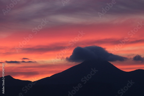 Early spring sunsets in the island of Crete