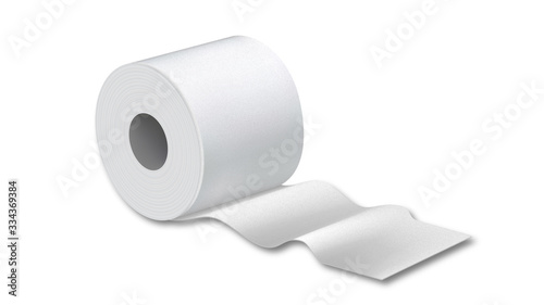 Toilet Paper Lavatory Hygiene Accessory Vector. Toilet Paper Loo Roll Bathroom Sanitary Tissue Product For Clean Anus . Restroom Hygienic Soft Wipe Cleaner. Hemorrhoid Problem Template Realistic 3d