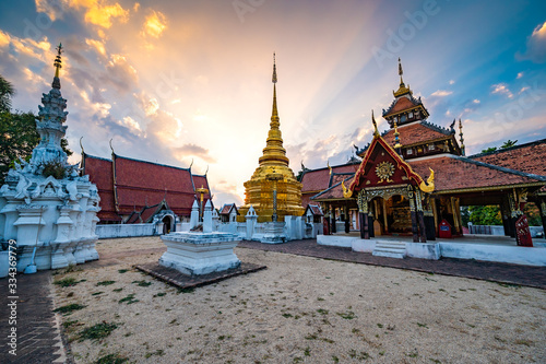 Landscape of Pong Sanuk temple in Lampang province photo