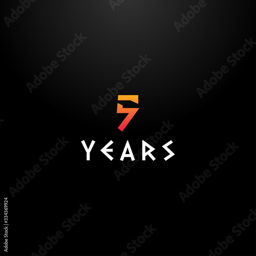 Unique Gradient Number Anniversary Design