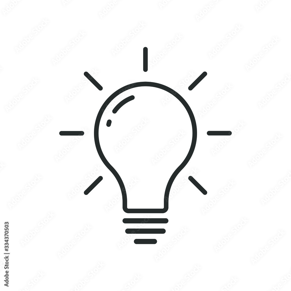 The light bulb icon vector, full of ideas and creative thinking, analytical thinking for processing. Outline symbol illustration. Vector illustration. EPS 10 The light bulb icon vector, full of ideas and creative thinking, analytical thinking for processing. Outline symbol illustration. Vector illustration. EPS 10