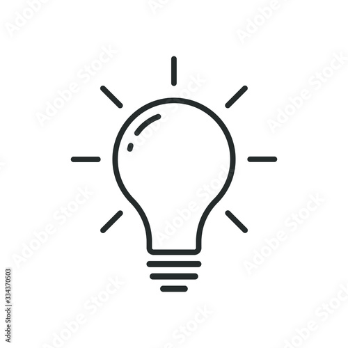 The light bulb icon vector, full of ideas and creative thinking, analytical thinking for processing. Outline symbol illustration. Vector illustration. EPS 10