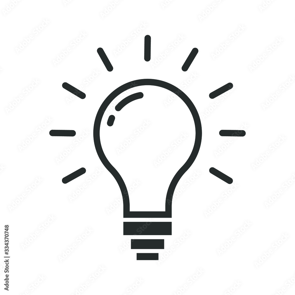 The light bulb icon vector, full of ideas and creative thinking, analytical thinking for processing. Outline symbol illustration. Vector illustration. EPS 10 The light bulb icon vector, full of ideas and creative thinking, analytical thinking for processing. Outline symbol illustration. Vector illustration. EPS 10