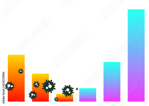 Diagram of an unstable world economy due to the corona virus