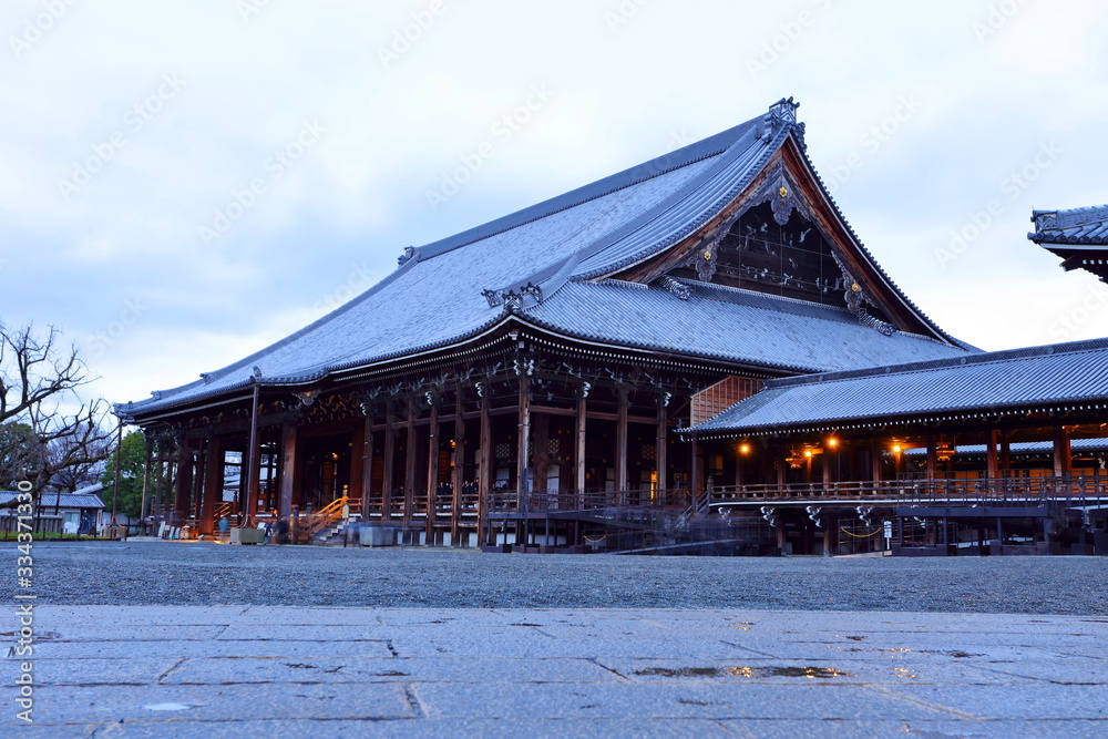 Ryukokuzan Hongan ji , Nishi Hongan ji Temple, Amida hall of Nishi Hongan temple, Kyoto, Japan
