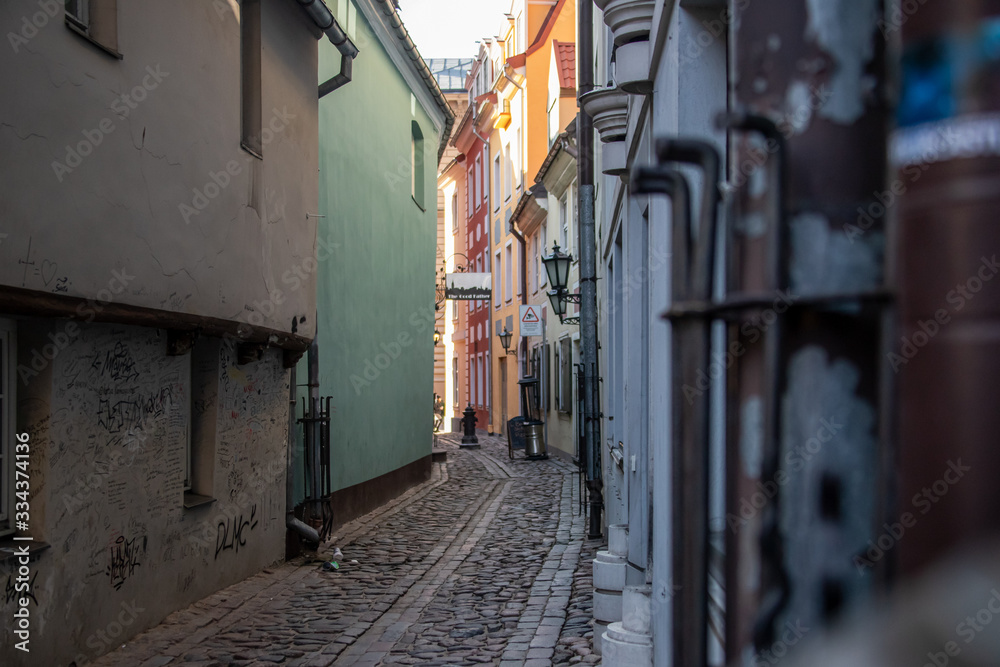 streets and architecture of old Riga