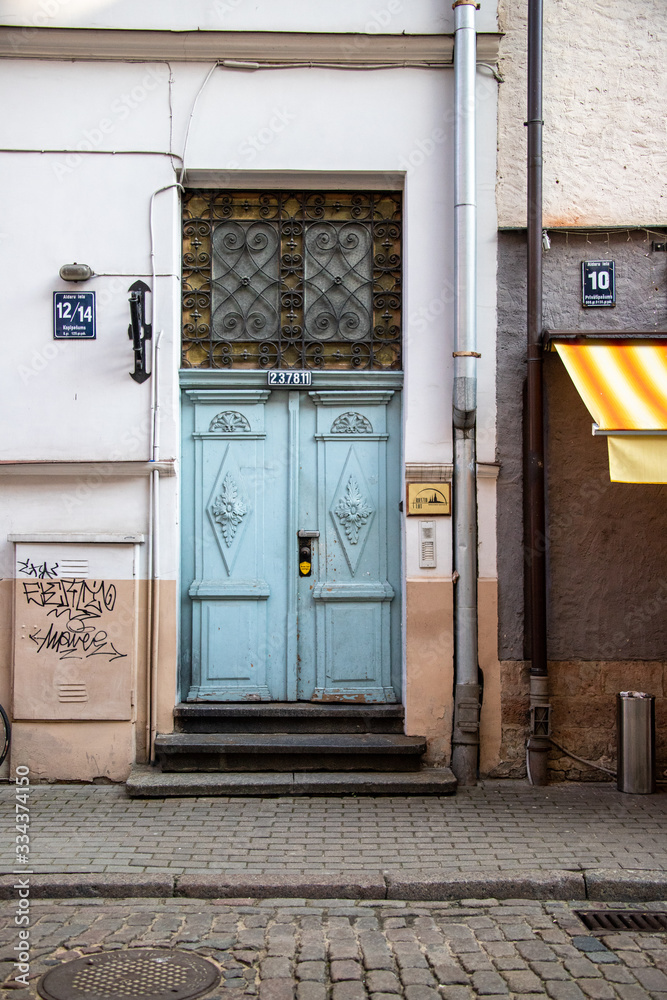Naklejka premium old Riga streets and architecture