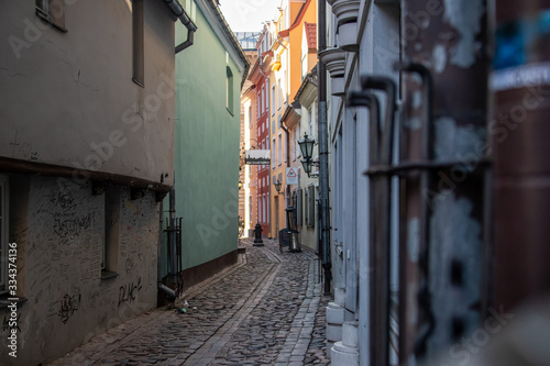 Fototapeta Naklejka Na Ścianę i Meble -  streets and architecture of old Riga