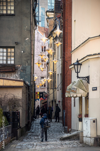 Fototapeta Naklejka Na Ścianę i Meble -  old Riga streets and architecture