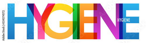 HYGIENE colorful vector typography banner