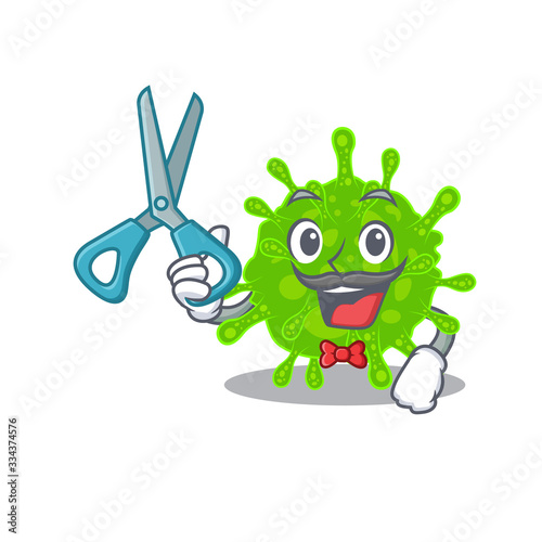 Cool Barber flaviviridae mascot in design style