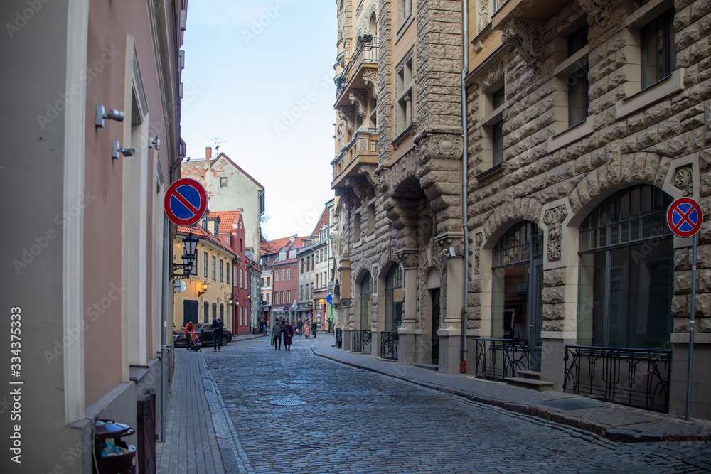 Obraz premium old Riga streets and architecture