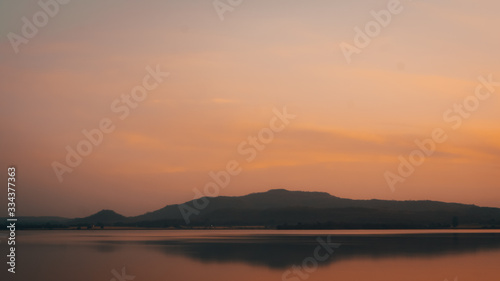 sunset in mountains