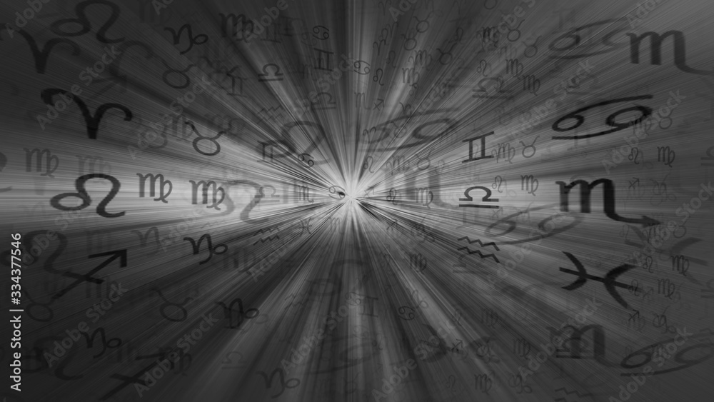 Obraz premium Astrology Horoscope Pattern Texture Background , Graphic Design