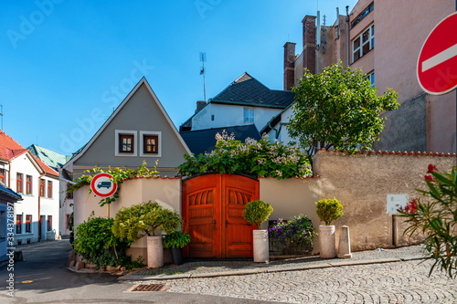Fototapeta Naklejka Na Ścianę i Meble -  Picturesque small streets and corner in historic center of Tabor.
