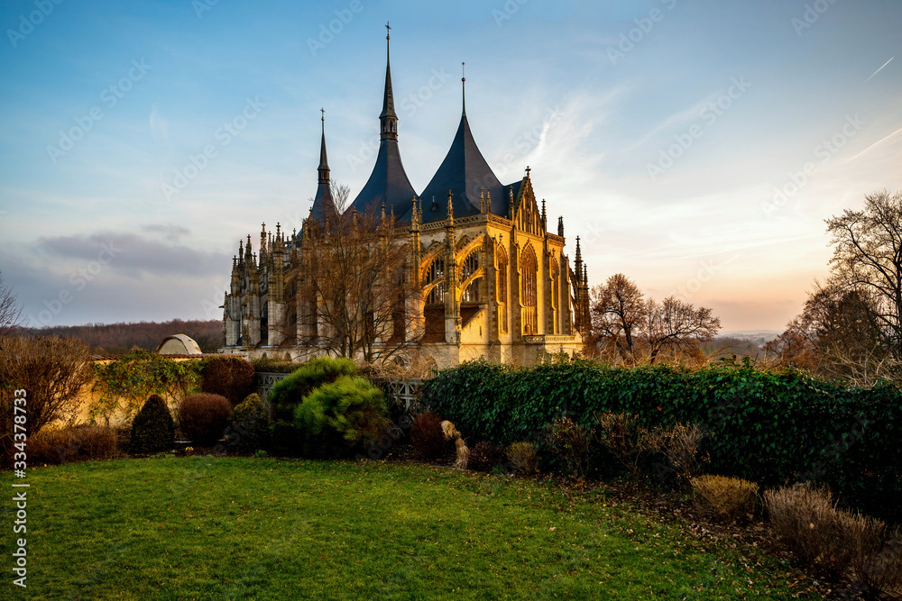 St. Barbara's Church, unique medieval gothic cathedral, Kutna Hora.