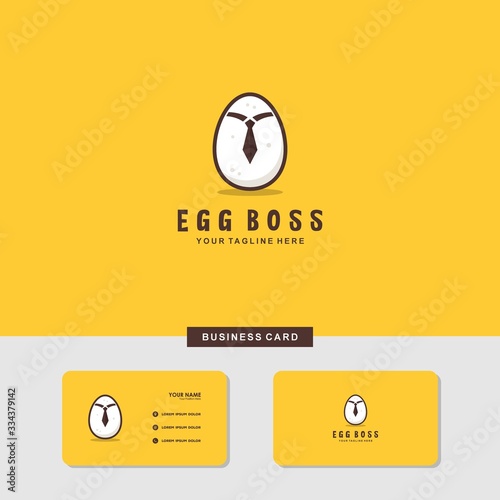 Egg Boss logo with business card