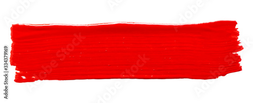 Vector red paint texture isolated on white - acrylic banner for Your design