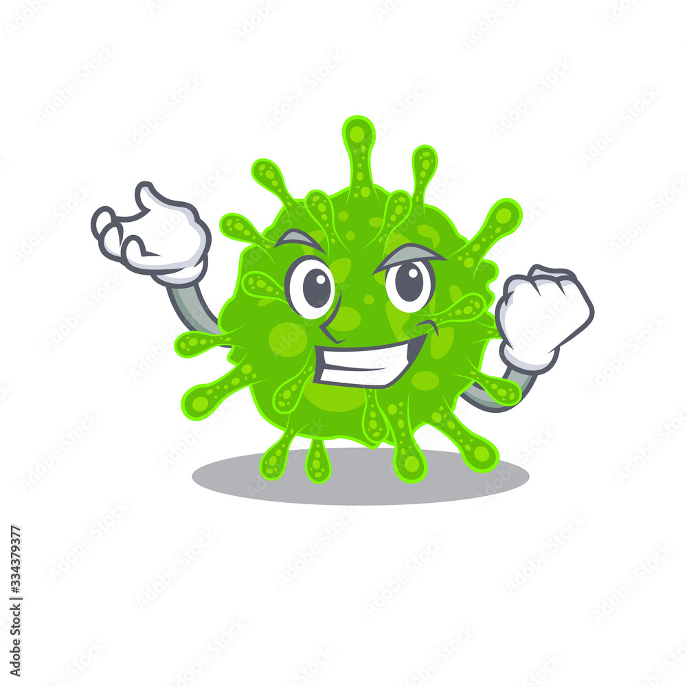 Flaviviridae cartoon character style with happy face Flaviviridae cartoon character style with happy face