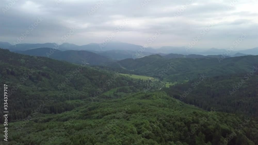 Aerial view of green trees in the Slovak Tatras Aerial view of green trees in the Slovak Tatras
