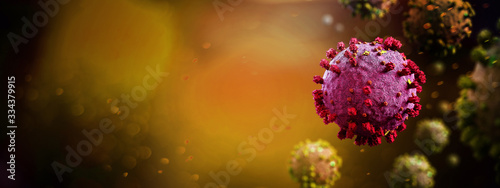 Fototapeta Naklejka Na Ścianę i Meble -  Coronavirus Covid-19 background - 3d rendering