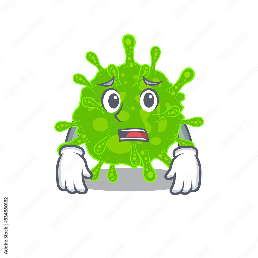 Cartoon picture of flaviviridae showing anxious face Cartoon picture of flaviviridae showing anxious face