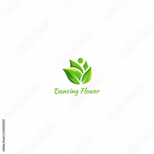 Dancing flower logo design inspiration