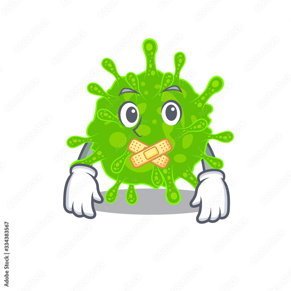 Flaviviridae mascot cartoon character design with silent gesture Flaviviridae mascot cartoon character design with silent gesture
