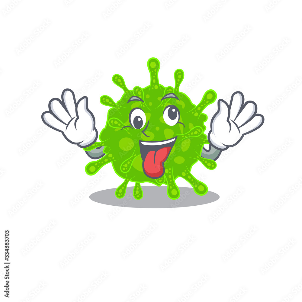 A picture of crazy face flaviviridae mascot design style A picture of crazy face flaviviridae mascot design style