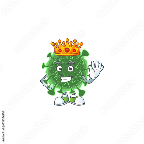 A Charismatic King of wuhan coronavirus cartoon character design