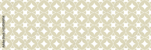 Geometric seamless pattern. Square white design on long olive green background