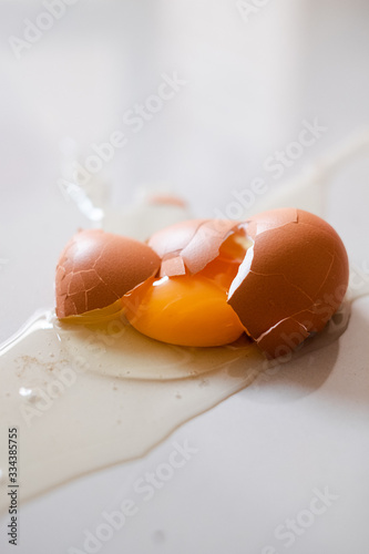 An egg is broken