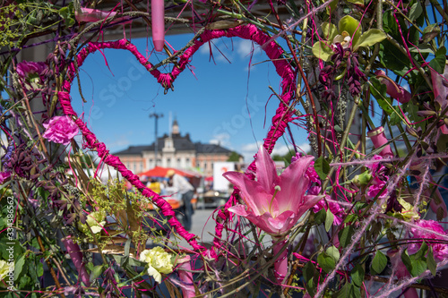 flowers in cityhall photo