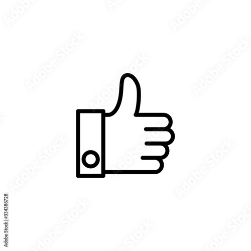 Like Icon in trendy flat style. Hand like. Thumb up. Love symbol. Social media sign. Seal of approval. OK sign. Like symbol for your web site design, logo, app, UI. Vector illustration, EPS10