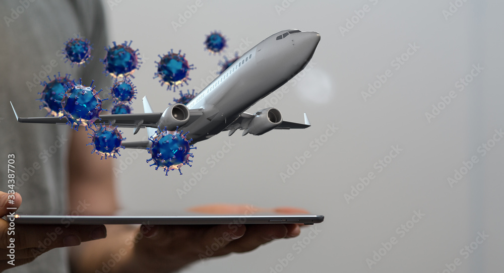 Fototapeta premium Restrictions ban on import goods. Sanctions, trade embargo. Isolation quarantine. Manufacturers production slowdown.