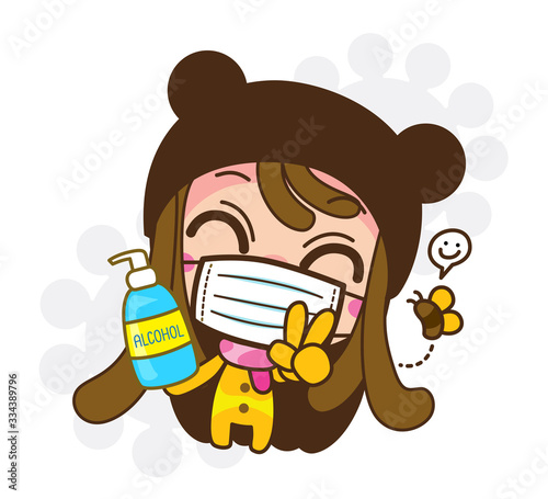 Health protection and prevention during Virus and infectious outbreak : Vector illustration