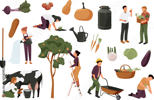 Organic Farm Icons Collection