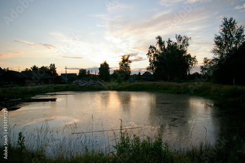 Sunset in the village © Mikhail