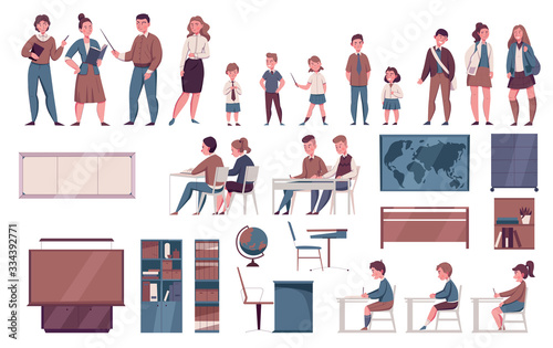 School Flat Set 