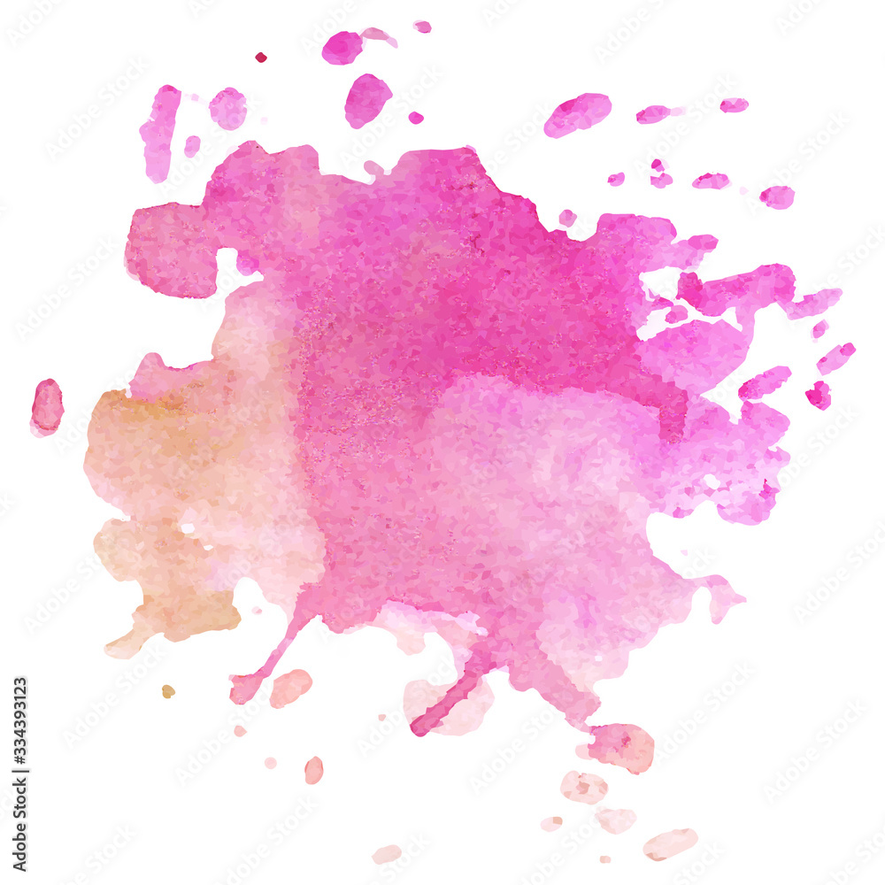 Watercolor abstract background. The color splashing on the paper. Hand painted watercolor background.
